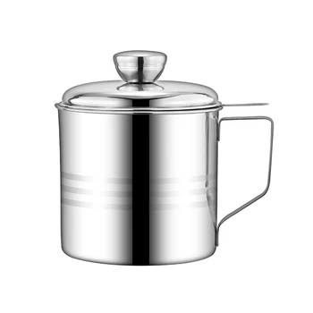 

Oil Strainer Pot Stainless Steel Durable Kitchen Oiler Oilcan Residue Filter Colander for Restaurant Home