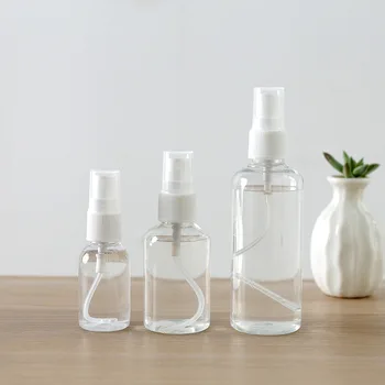 

1PCS New Portablely 30ml/50ml/100ml Transparent Empty Spray Bottles Plastic Mini Refillable Container Empty Cosmetic Containers