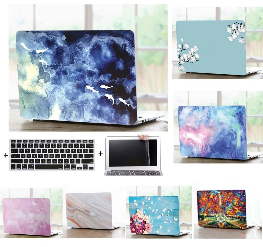 Laptop Shell Case Keyboard Cover Screen Film Protector For 11 12 13 15 font b Apple