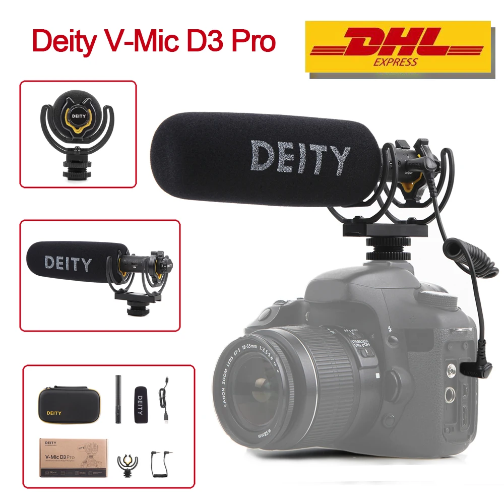 

Deity V-Mic D3 Pro Microphone Super-cardioid Polar Pattern 15dBA MIC Studio Microphone Condenser Recording Studio V-Mic D3 Pro