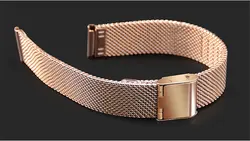 Ремешок для часов Браслет Золотой металлический ремешок изящные часы Миланский 24 мм нержавеющая сталь Розовое золото ремешок для часов