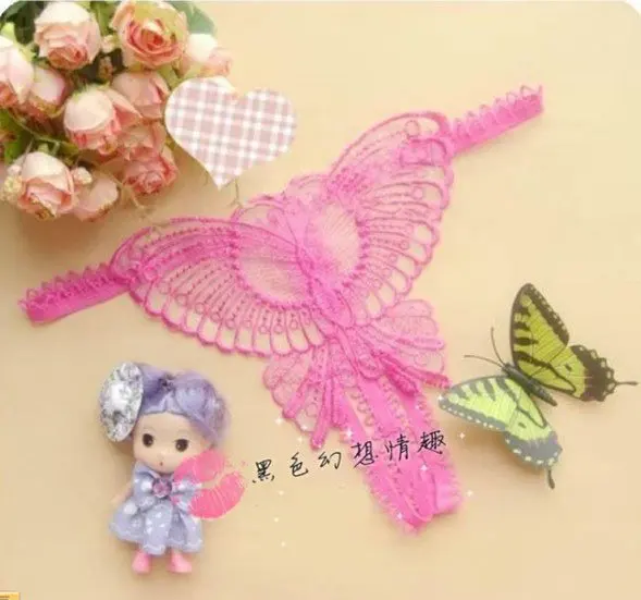

Rose Crotchless Butterfly Shape Thong Sexy Women's Panty G-string Sexy T-back 100 pcs/lot 003