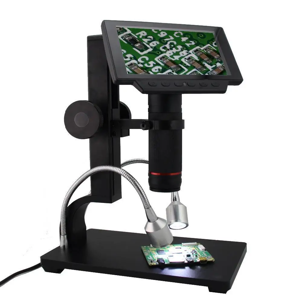 ADSM302 5-Zoll-Digital-LCD-HDMI-Mikroskop 3MP Video-Aufnahme-Lupe f/ür PCB Reparatur mit IR-Fernbedienung