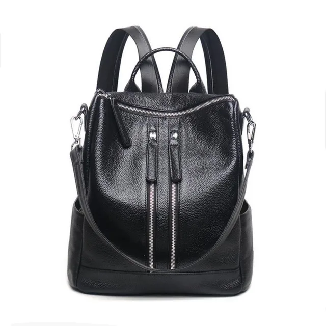 Black Leather Backpack Laptop Bag Womens Genuine Backpacks Black Leather Backpack Laptop Bag Womens Genuine Backpacks For Age S Bagpack Travel Women
