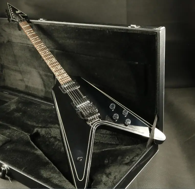 

Customized Flying V Electric Guitar Floyd Rose Bridge Handmade Painting Just One