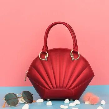

031219 new hot women handbag for summer lady small shell bag female pure color small tote bag
