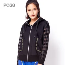 PASS 2017 Autumn New Hoodies Jacket Zipper Pocket Casual Coats Patchwork Character Tops