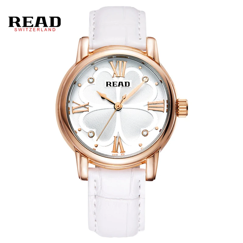READ 2016 new fashion white Four leaf clover font b design b font rose gold case