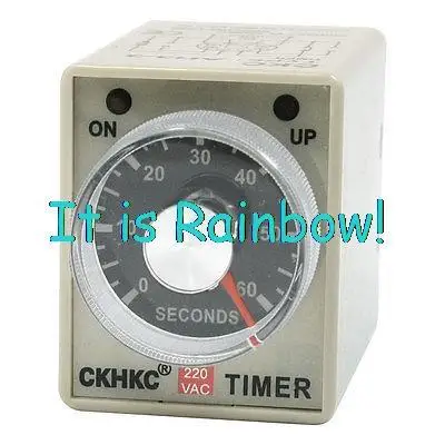 

Free Shipping AH3-3 Knob Control AC 220V 8P DPDT 60Sec Second Timer Time Delay Relay
