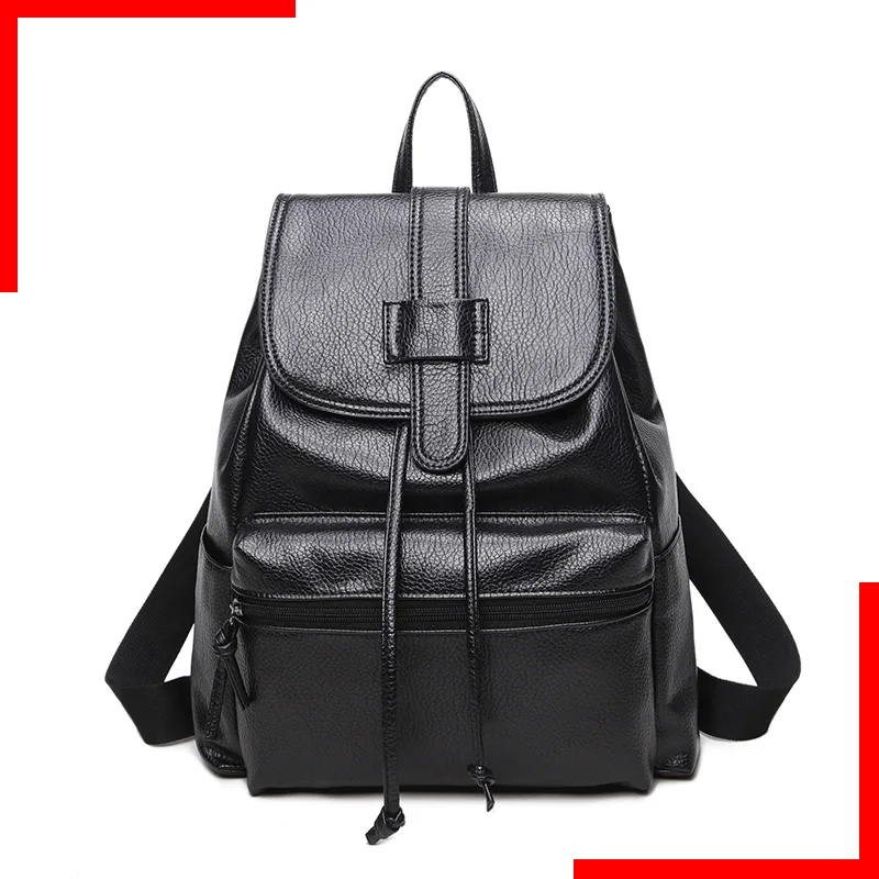 

Backpack Women Leather Backpacks High Quality Pu Bagpack Mochila Feminina Rucksack Female School Bags