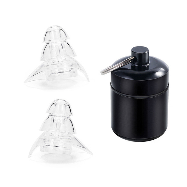 Ear Plugs Ear Protection Soft Silicone Reusable Music Earplugs Noise Reduction For Sleep DJ Bar Bands Sport W/ Case