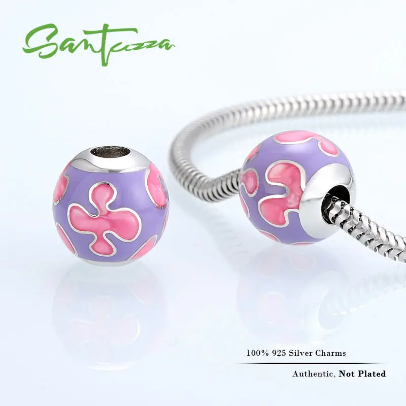 

Silver Enamel Charm Colorful Beads Charm Fit For Bracelet Bangle DIY Making 100% Authentic 925 Sterling Silver Women Jewelry
