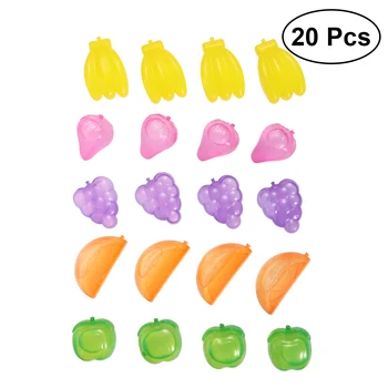 

20pcs/Pack Nontoxic Multicolour Cute Fruit Ice Cubes Cooling Tool Fruit Reusable 3D Ice Cubes for Wine Drink Beverage