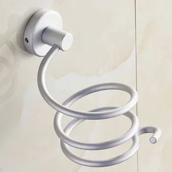 

High Quality Bathroom Wall-mounted Hair Dryer stainless steel Shelf Storage Hairdryer holder Drying Styling Stand Saving Space