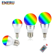 LED RGB Bulb 3W 5W E27 E14 16 Color Changing RGB Magic Light Bulb Lamp 85-265V 110V 220V RGB Led Spotlight with Remote Control LED RGB Bulb 3W 5W E27 E14 16 Color Changing RGB Magic Light Bulb Lamp 85-265V 110V 220V RGB Led Spotlight with Remote Control