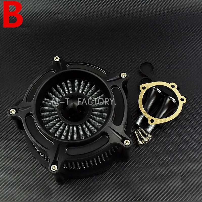 Black Spike Air Cleaner Intake Filter For Harley Sportster XL 883 Dyna V-Rod Softail Fat Boy Touring Ultra FLHR FLHX FLSTNSE