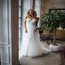 Robe De Soiree Off the shoulder simple wedding dress ''Fayette'', Boho Chic wedding dress, beach wedding dress kimberly cates the wedding dress