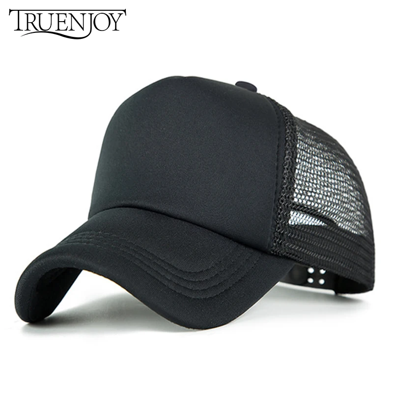 

TRUENJOY 2019 Summer Baseball Cap Mesh Cap Women Soft Snapback Cap Band Baseball Hat Men Unisex Travel Hip Hop Bone Adjustable