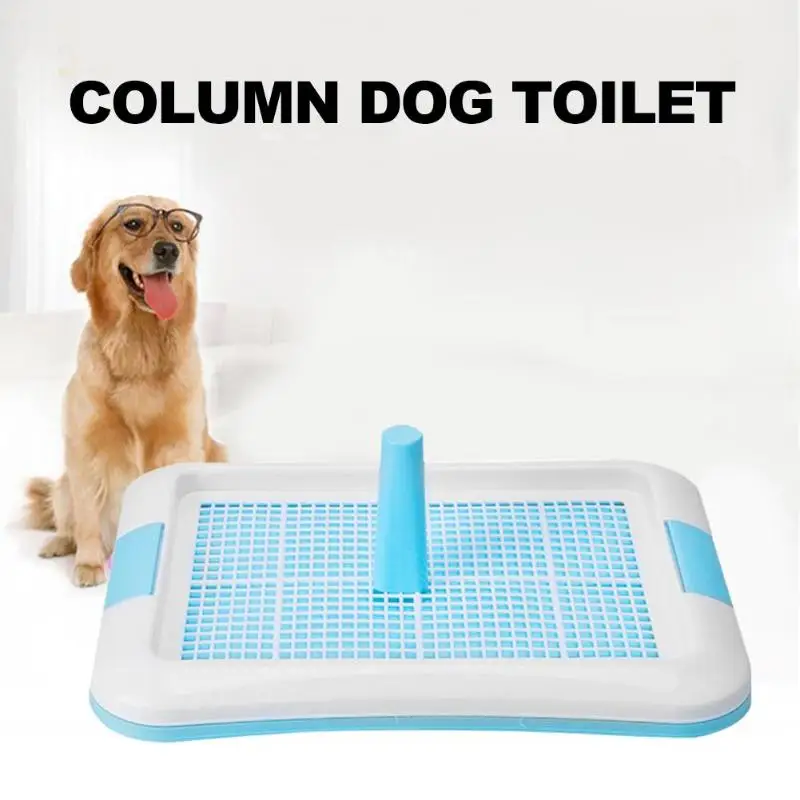 Большой Средний поднос для туалета для собак с колонной, миска для писсуара, тренировочный туалет, прочный съемный комнатный горшок для домашних животных и кошек