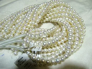 

Miss00229 100% Natural Freshwater Pearl 9-10mm Round Beads Necklace 5pc