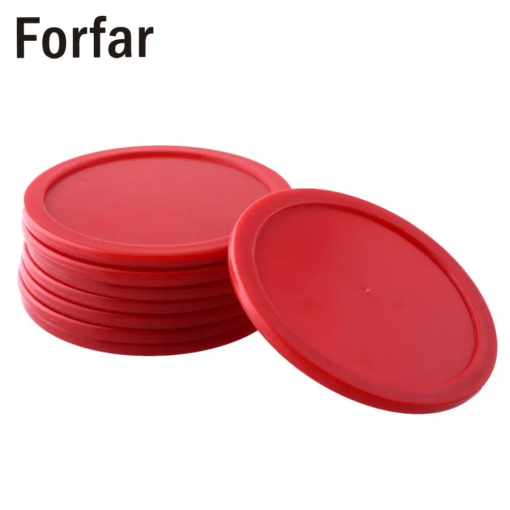 Forfar 8Pcs 63mm Red Air Hockey Children Table Mallet Puck Goalies Air