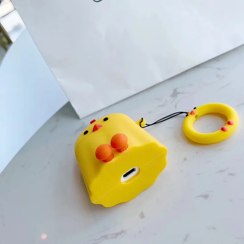 Для AirPods силиконовый гелевый Чехол, милый японский мультяшный чехол для наушников s для Apple Airpods 2, забавная Защитная крышка с кольцом на палец