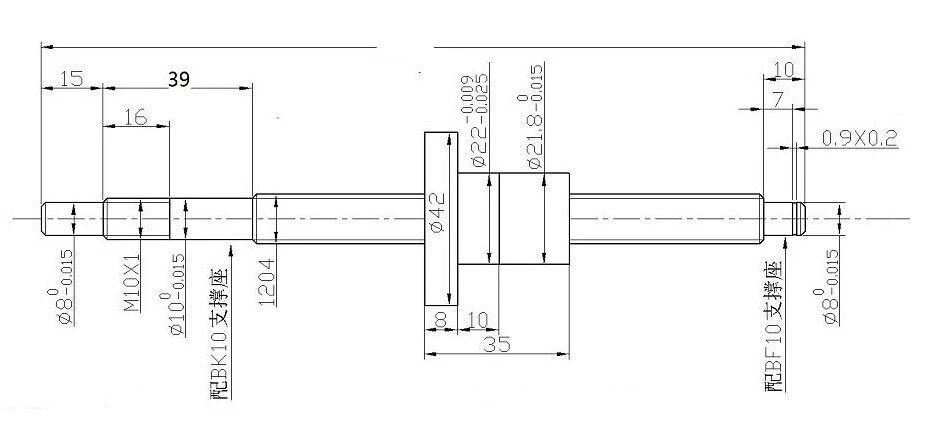 DE/EU/RU! SFU1204 мяч screw-L300/350/400/500/600/650/800 мм конец механической обработке& BK/BF10& корпус шариковинтовой передачи для фрезерный станок