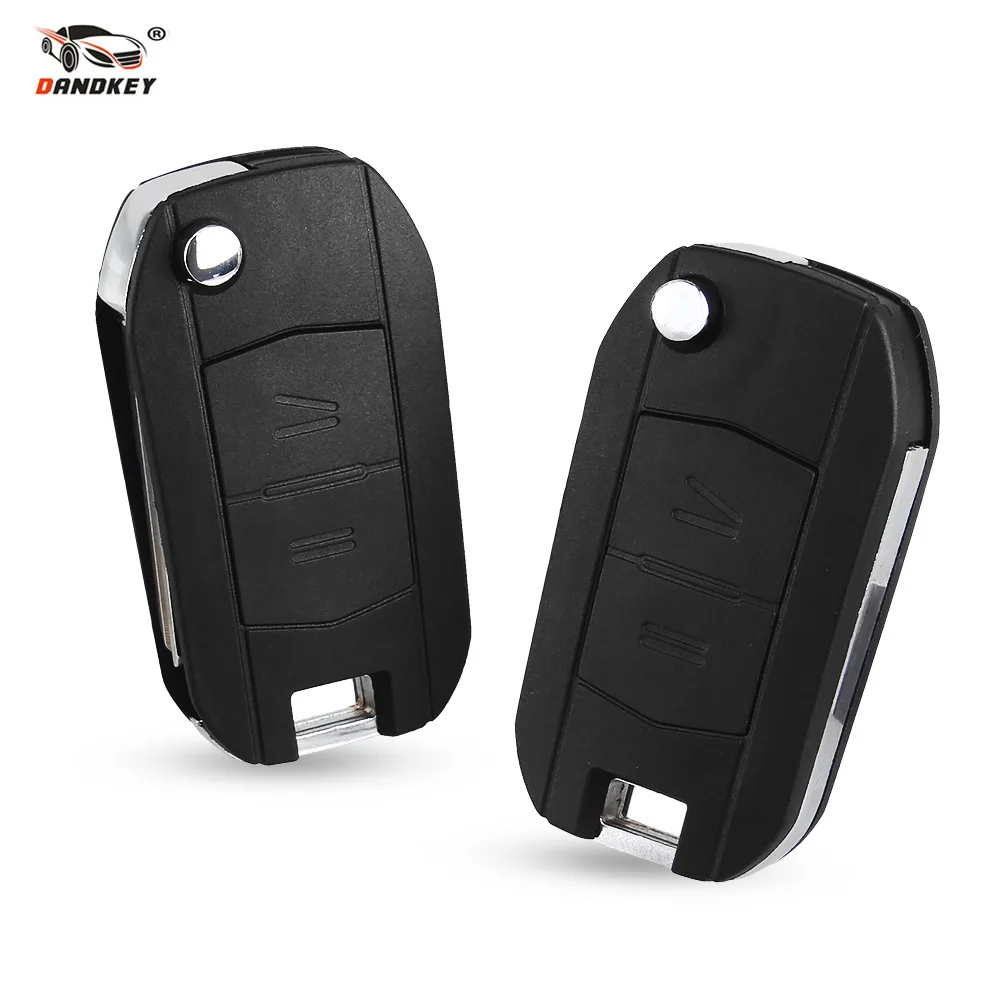 

Dandkey For Vauxhall For Opel Corsa Agila Meriva Combo 2 Buttons Remote Flip Folding Key Shell Case Fob HU100 Left/Right Blade