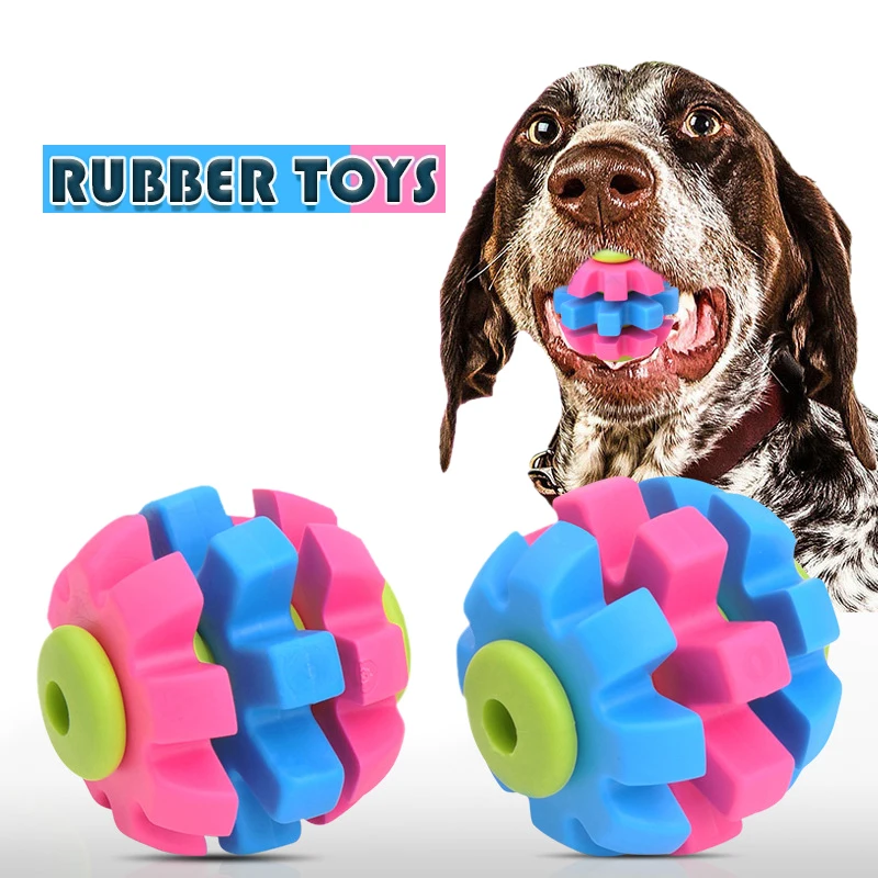 eco friendly Material cat dog Toy Colorful Rubber Gear dog Chew Toy