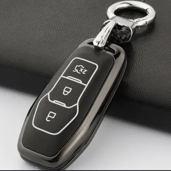 

Zinc Alloy Leather Car Key Case For Ford Mondeo Mk4 Focus 2 3 4 St Kuga Fiesta Fusion Ecosport 2012 2013 2014 2015 Key