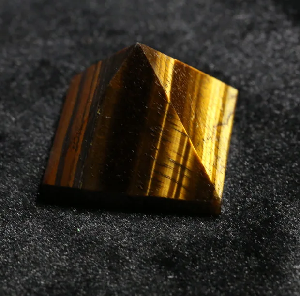 Тигровый глаз Кристалл кварц Выгравированный 40 мм 1,5 дюймов Пирамида резной камень чакра камни лечебные подвеска Рэйки
