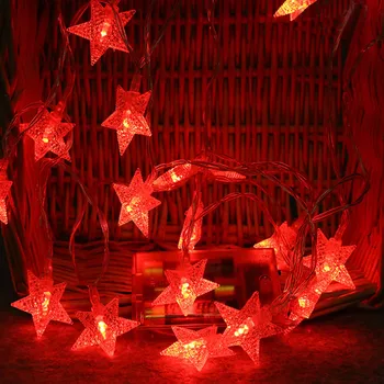 

5M 50 LED Crystal Clear Star Fairy String Light Christmas Wedding Party Decoration LED String Fairy Lights Dropshipping 3XAA #30