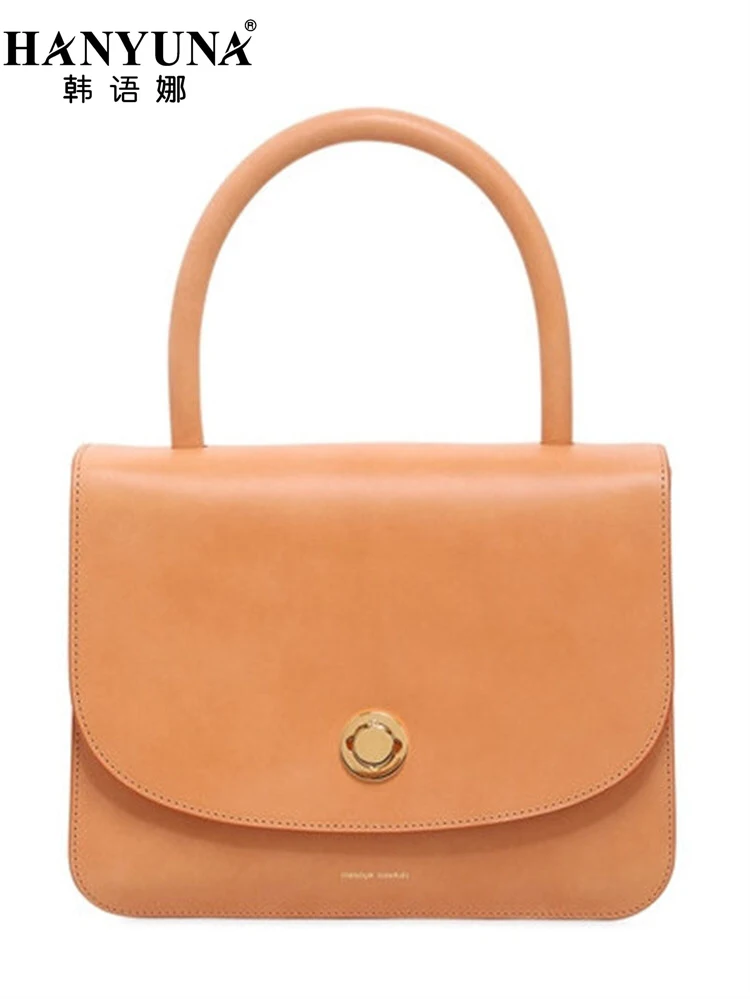 HANYUNA BRAND New Fashion Women Top Handle Bags Genuine font b Leather b font Ladies font