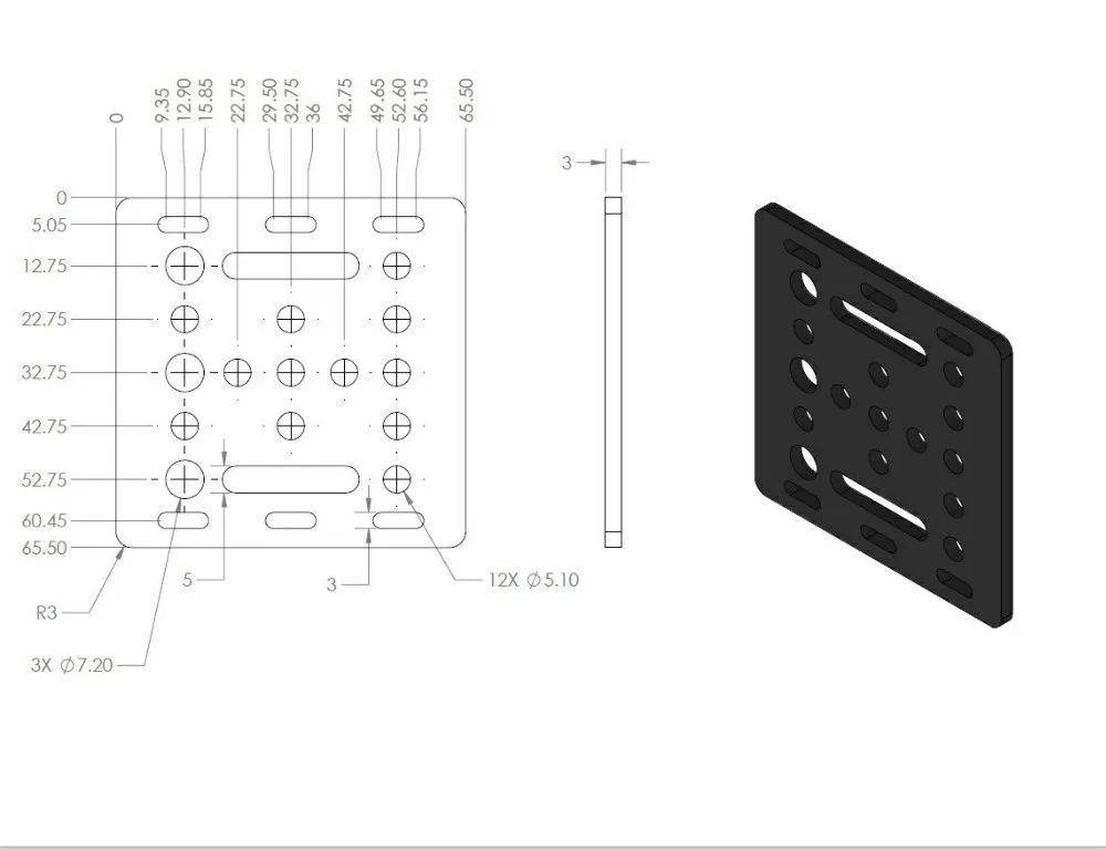 3d принтер Часть Openbuilds v-слот комплект козловой плиты 20 мм черный пескоструйная обработка