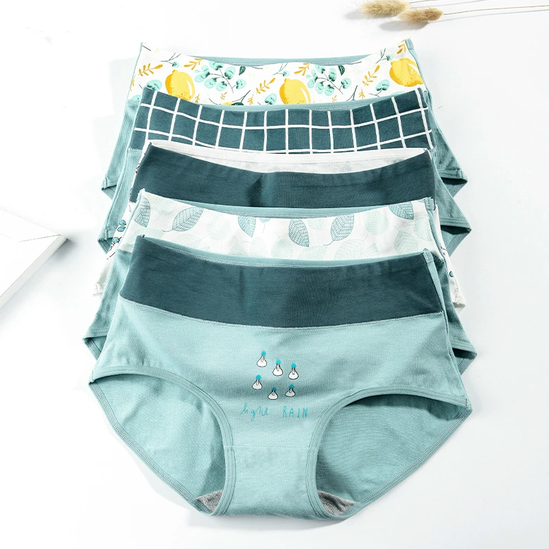 

4pcs/lot Women's Panties Kawaii Lemon Pattern Cotton Underwear Gril Briefs Lingerie Ladies Underpants Intimate Female Panty