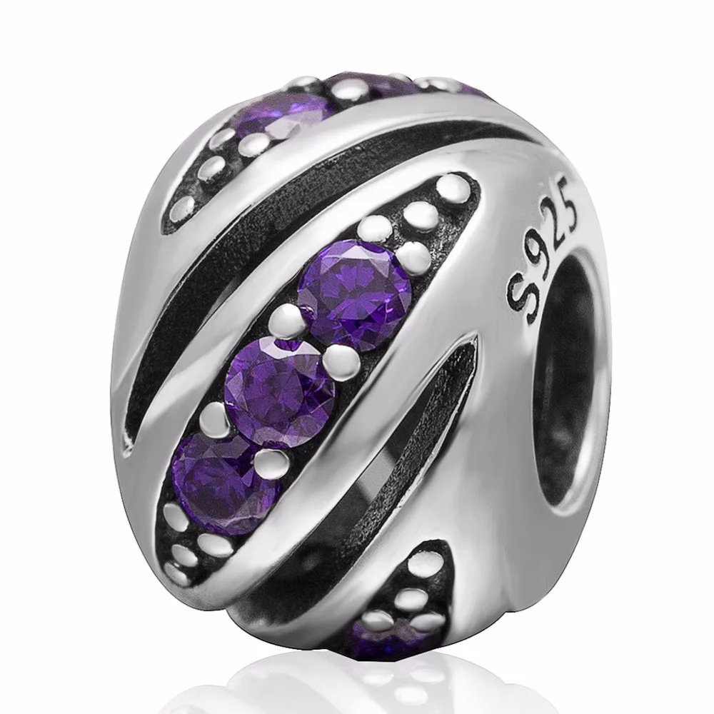 Серебряные бусины 925 пробы для женщин подходят pandora DIY ожерелья и браслеты