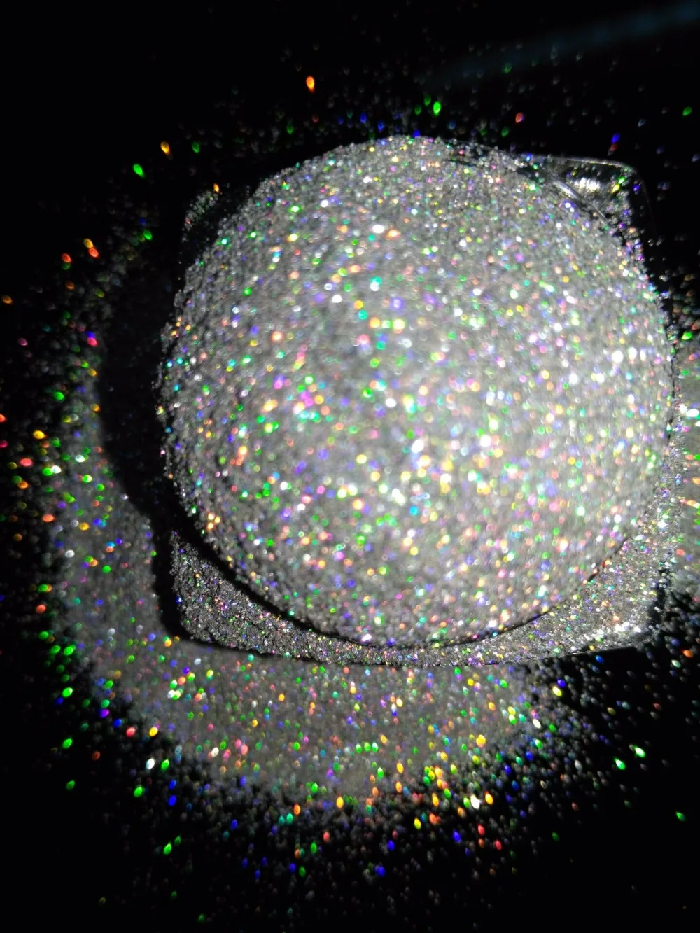 1/256. 004 Серебряная голографическая Лазерная цветная блестящая в УФ-свете пудра Пыль голографический Дизайн ногтей украшения очень тонкий блестящий порошок украшение 5 г