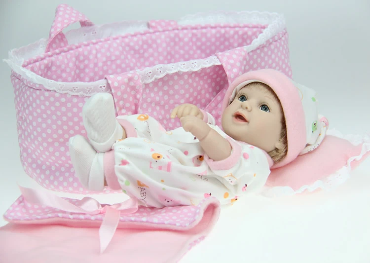 28 Cm Silicone Bebe Reborn Poupees Bebe Douche Jouets Rire Bebe Poupees Rose Fille Brinquedos Jouets Enfant Cadeaux Bebe Dormir Berceau Poupees Aliexpress