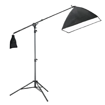 

Photo Studio Lighting Overhead Flexible Arm Stand Photographic equipment light STAND with cross arm softbox set 2m studio CD50