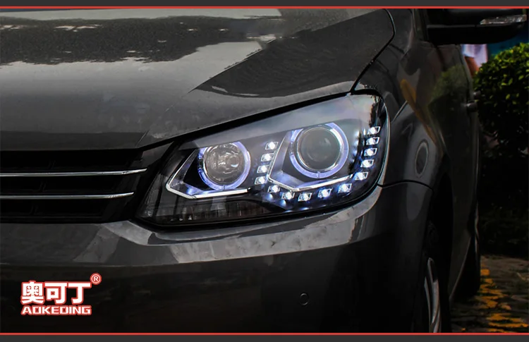 AKD автомобильный Стайлинг для VW Touran фары 2010- Touran светодиодный фонарь DRL Hid головной фонарь Ангел глаз биксеноновый луч аксессуары