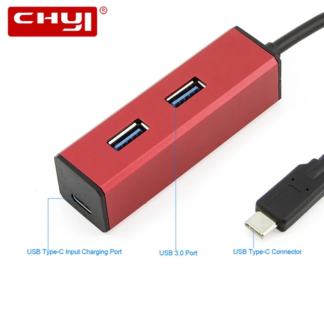 Cheap CHYI USB 3.0 Type C Hub USB Charger Hub Portable Type C Hub High Speed USB Splitter Computer Accessories For MacBook PC Tablet 