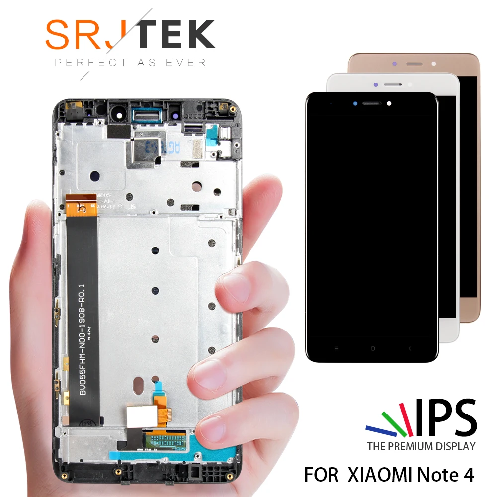 

For XIAOMI Redmi Note 4 LCD Display Touch Screen Digitizer with Frame Note4 Note 4G 5.5'' IPS LCD