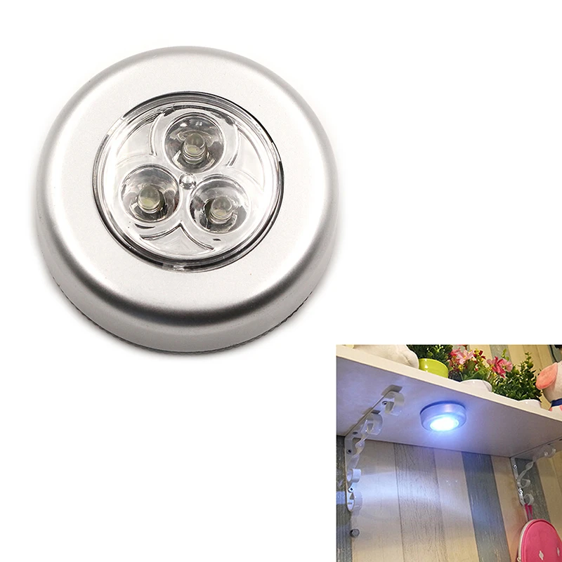 3 LED Touch Night Light Home Cabinet Car Push Stick On Battery Powered LampCL 3 LED Touch Night Light Home Cabinet Car Push Stick On Battery Powered LampCL
