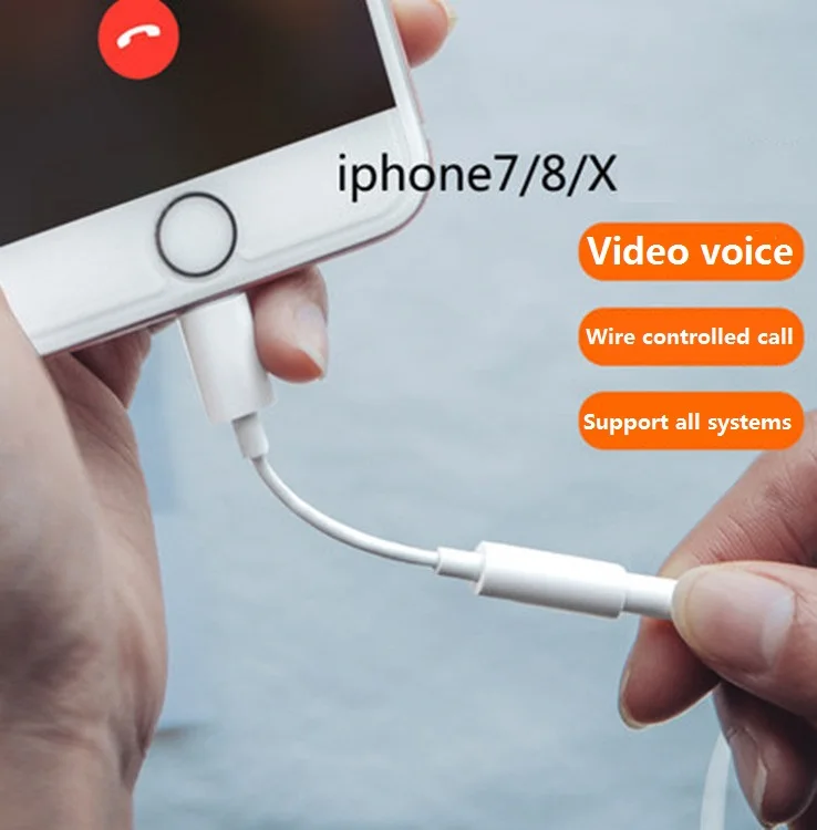 Lighting audio наушники 3 5 мм Jack Audio Adapter lighting to jack преобразователь для наушников apple iphone 6