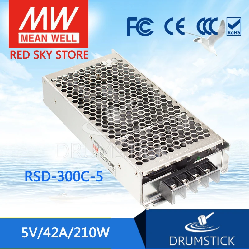 

MEAN WELL RSD-300C-5 5V 42A meanwell RSD-300 5V 210W Railway Single Output DC-DC Converter