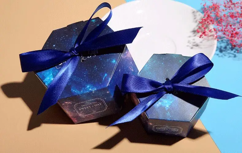 20 шт Подарочная коробка коробки для конфет вечерние сувениры Бонбоньерки шестиугольник Звездные Свадебные сувениры Подарочная коробка посылка подарок на день рождения D3