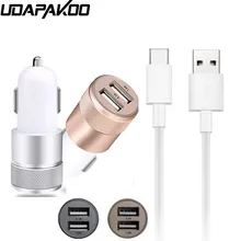 Udapakoo 2-Порты и разъёмы Smart USB быстрое автомобильное Зарядное устройство+ 3FT Тип C USB Дата-кабель для microsoft Lumia 950XL 950/Honor 8 Lite V9/ZUK Z2 Z1
