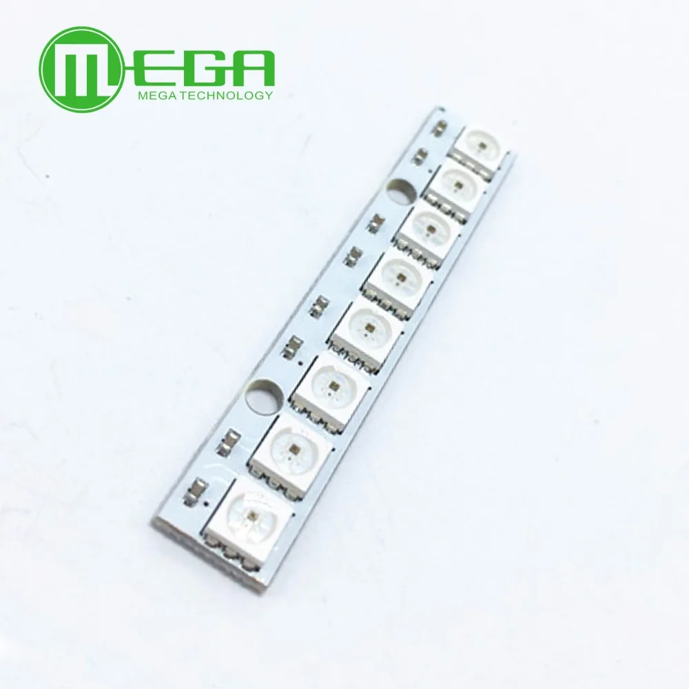 Светодиодный светильник WS2812 8 каналов 5050 RGB встроенный полноцветный макетная