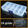 Plastic Storage Box Practical Adjustable 10 grid Compartment Jewelry Earring Bead Screw Holder Case Display Organizer Container ► Photo 1/4