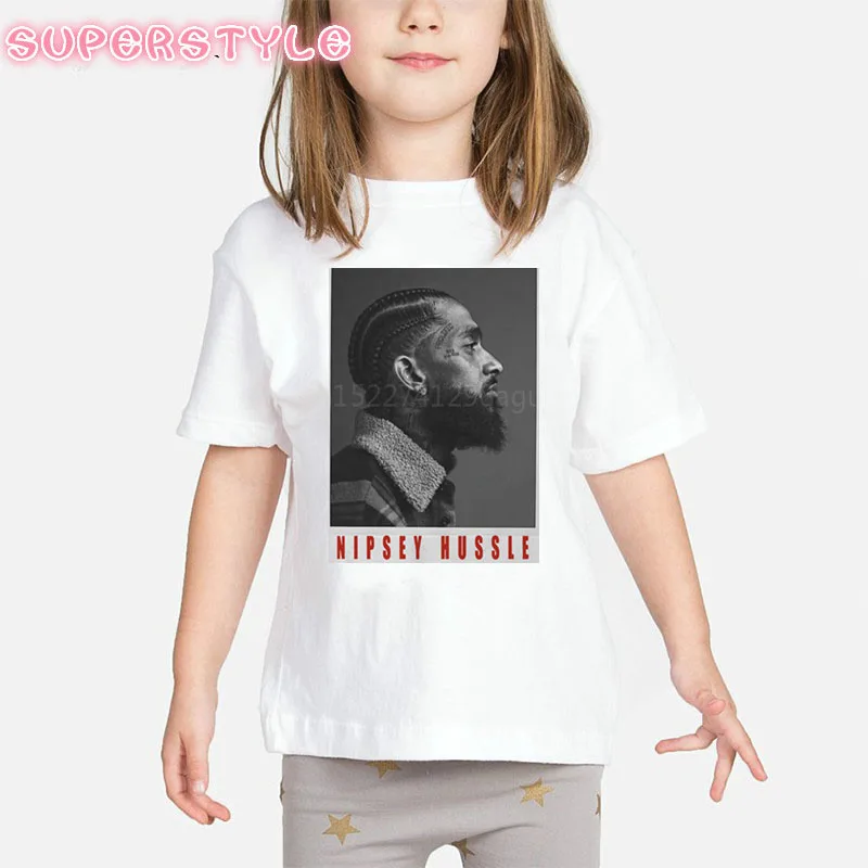 

The Great Nipsey Kids T Shirt 2019 Hip Hop White Tshirt Harajuku Streetwear Rapper Lil Peep Nipsey Hussle Kid Clothes dHKP163
